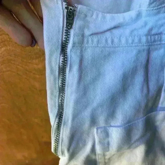 ZARA White Twill Denim Large Strap Overall - S - Picture 7 of 11